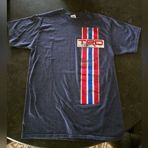 Toyota TRD Red, White Blue and Short Sleeve Tee with Graphic Design
